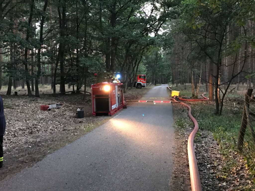 Intense forest fires in the state of Brandenburg, Germany