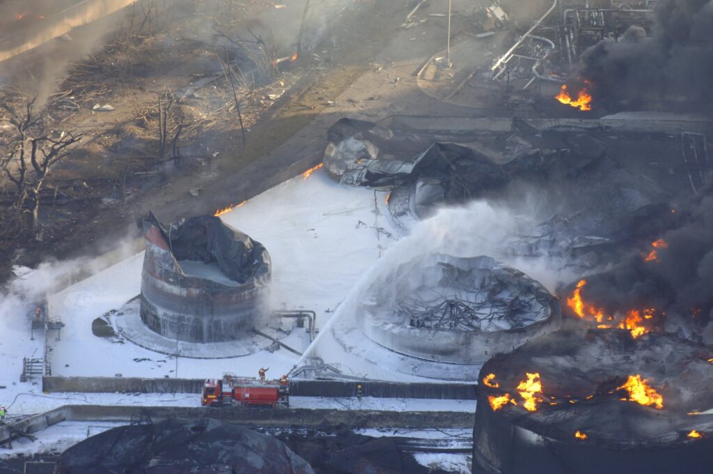 Fukushima fire, United Kingdom