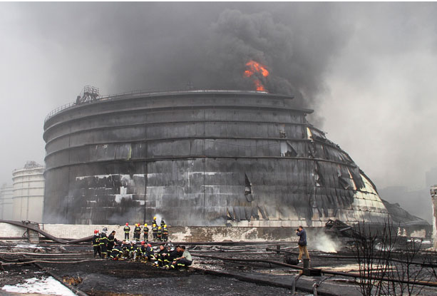 Numerous tanks affected by explosian