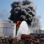Large tankfire Ulsan, South Korea